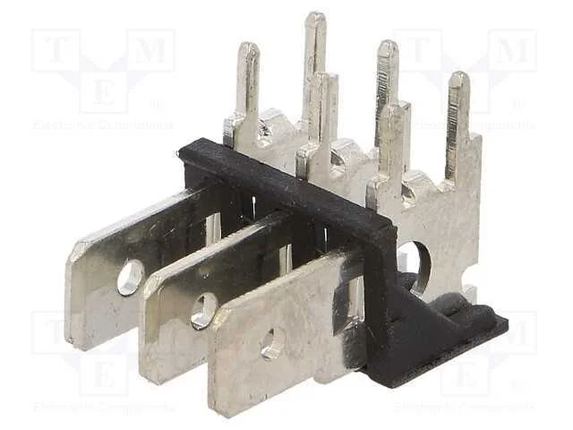 Conetor: listel de conectores, 6,4mm, 0,8mm, THT,.