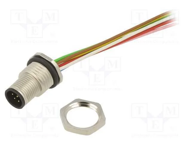Conector M12 tomada PIN 8 industriais 250V.