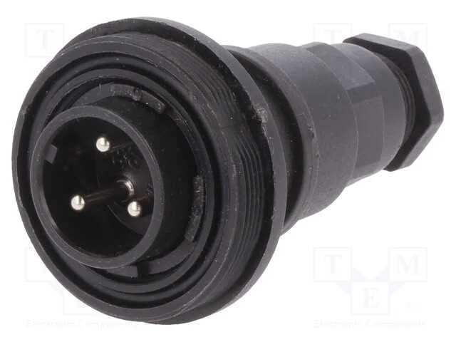 Conector: redondos, ficha, macho, PIN: 3, rosca e.