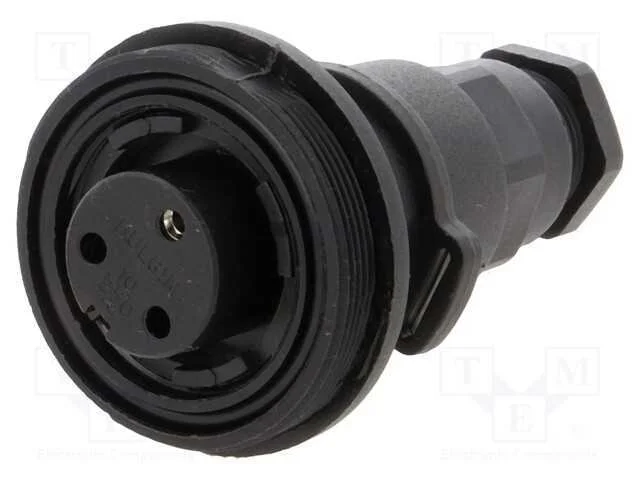 Conector: redondos, ficha, fêmea, PIN: 3, rosca e.