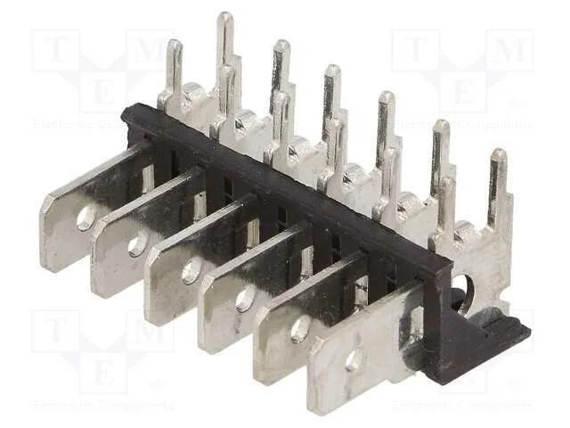 Conetor: listel de conectores, 6,4mm, 0,8mm, THT,.
