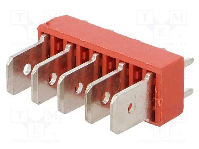 Conetor: listel de conectores, 6,4mm, 0,8mm, THT,.