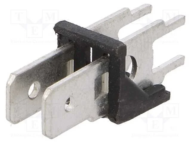 Conetor: listel de conectores, 6,3mm, 0,8mm, THT,.