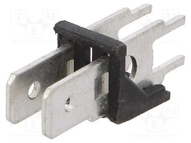 Conetor: listel de conectores, 6,3mm, 0,8mm, THT,.