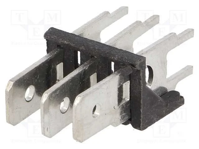 Conetor: listel de conectores, 6,3mm, 0,8mm, THT,.