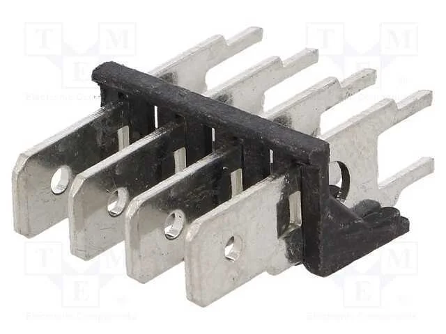 Conetor: listel de conectores, 6,3mm, 0,8mm, THT,.