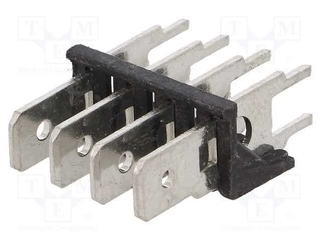 Conetor: listel de conectores, 6,3mm, 0,8mm, THT,.