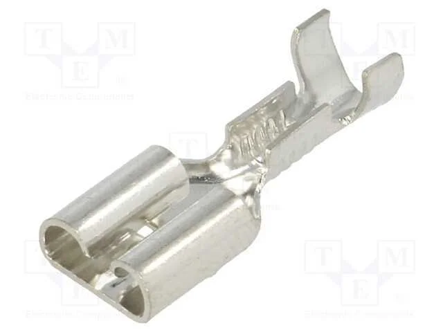 Conetor: plano, 6,4mm, 0,8mm, macho, cerrar, com .