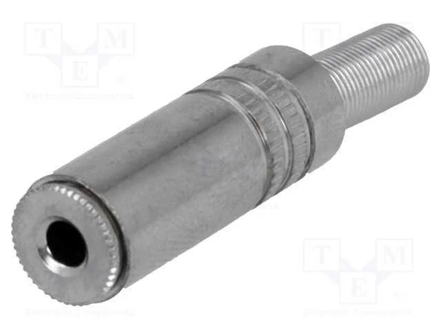 Ficha, Jack 3,5mm, Fêmea, Stereo,Com o Anel Protetor, Faixas: 3