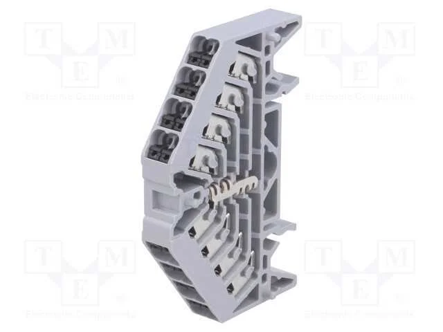 Conector: de Carril, 1,5mm2, Faixas: 1, Braçadeiras: 16, Cinzenta