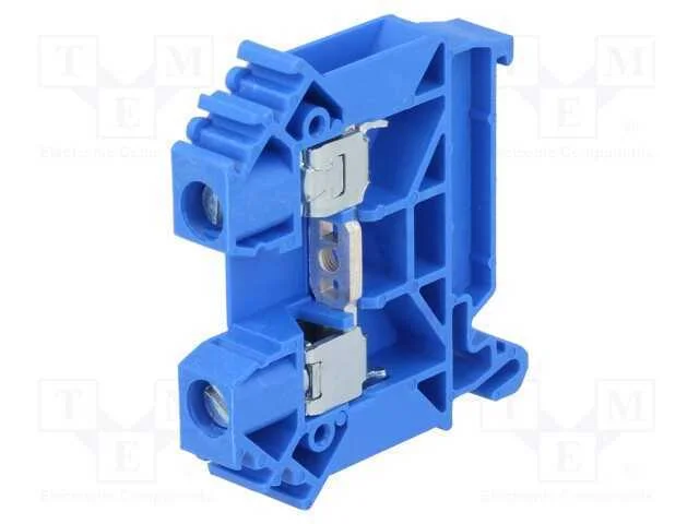 Conector: de Carril, 0,5÷10mm2, Faixas: 1, Braçadeiras: 2, Azul