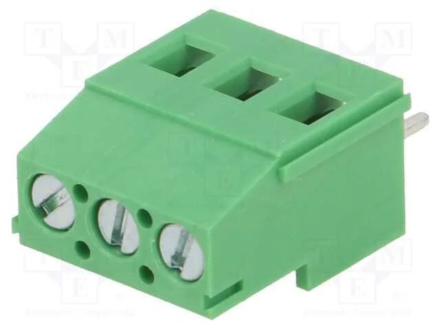 PCB bloco terminal, angulares 90, 5mm, faixas: 3,.