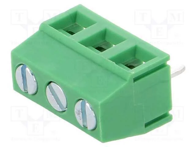 PCB bloco terminal, angulares 90, 5mm, faixas: 3,.