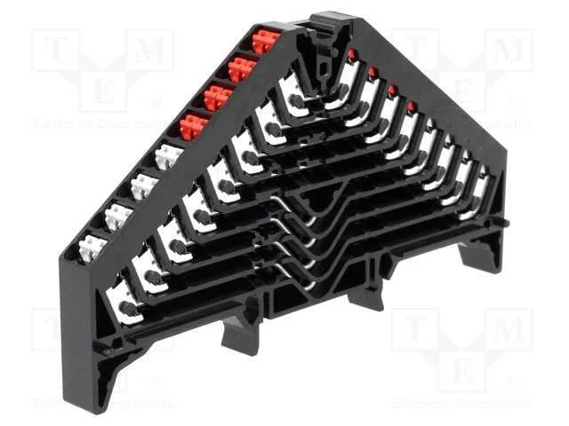 Conector: de carril, 1,5mm2, faixas: 8, braçadeir.