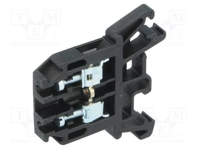 Conector: de Carril, 0,5÷2,5mm2, Faixas: 1, Braçadeiras: 2, Preta