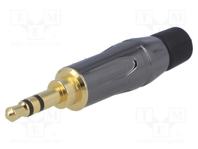 Ficha, Jack 3,5mm, Macho, Stereo, Faixas: 3, Simples, com Cabo, Aço