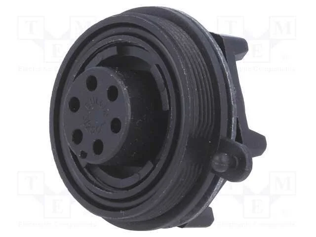 Conector: redondos, tomada, fêmea, PIN: 6, rosca .