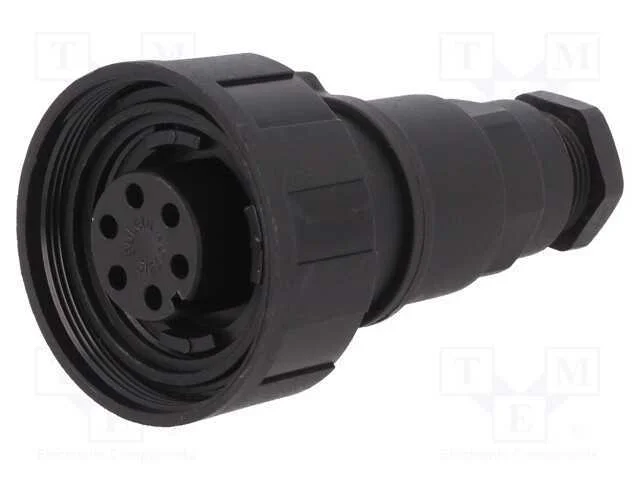 Conector: redondos, ficha, fêmea, PIN: 6, rosca i.