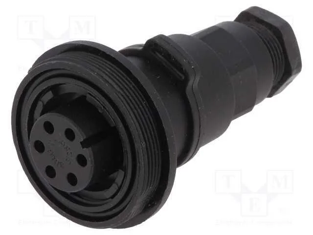 Conector: redondos, ficha, fêmea, PIN: 6, rosca e.