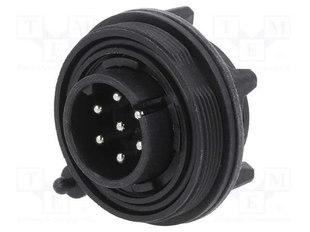 Conector: redondos, tomada, macho, PIN: 7, rosca .