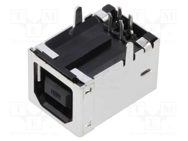 Conector: USB B, PIN: 4, THT, angulares 90, Cober.