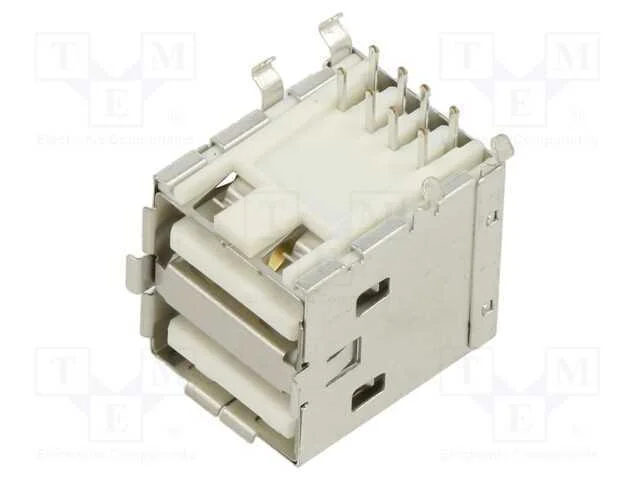 Conector: USB A, PIN: 4, THT, angulares 90, Cober.