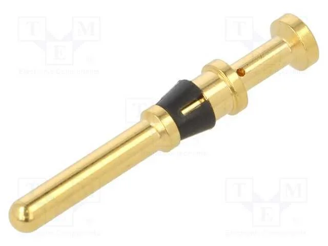 Contacto, macho, liga em cobre, dourado, 0,75÷1mm.