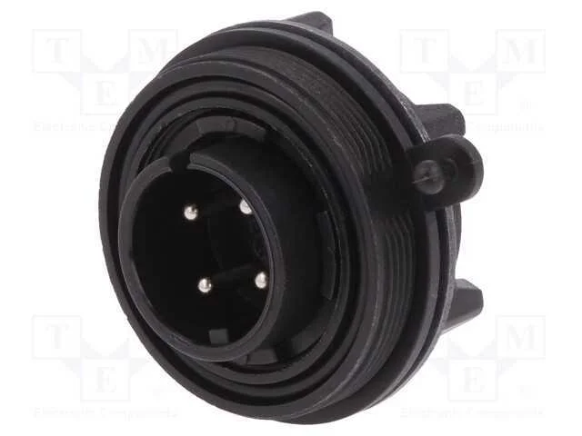 Conector: redondos, tomada, macho, PIN: 4, rosca .