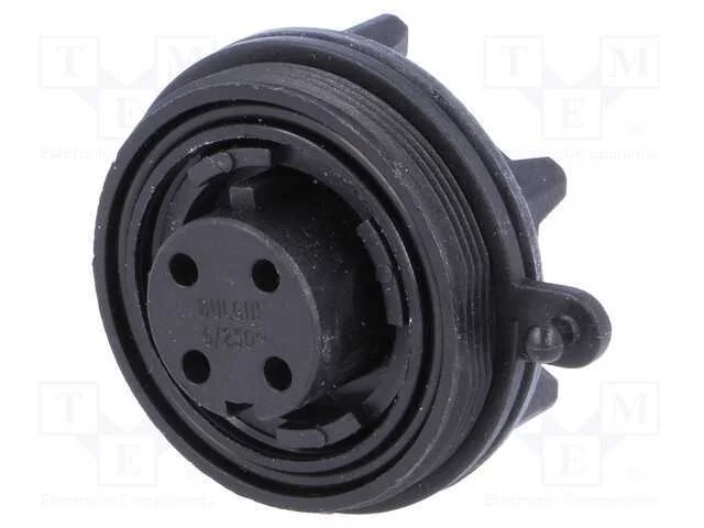Conector: redondos, tomada, fêmea, PIN: 4, rosca .