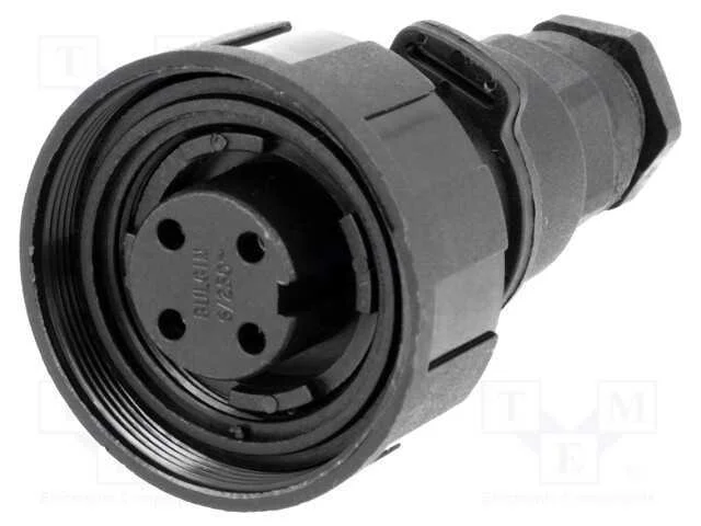 Conector: redondos, ficha, fêmea, PIN: 4, rosca i.