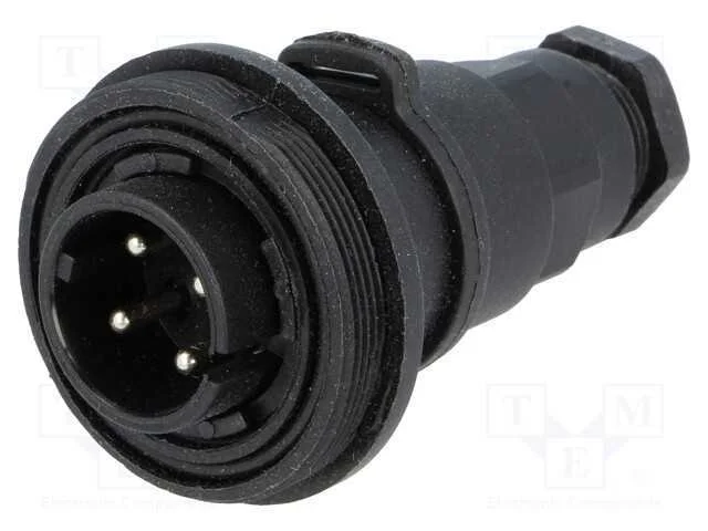 Conector: redondos, ficha, macho, PIN: 4, rosca e.