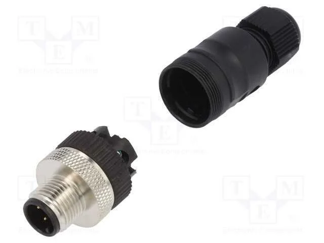 Ficha, M12, Pin: 4, Macho, Código A-Devicenet / Canopen, com Cabo