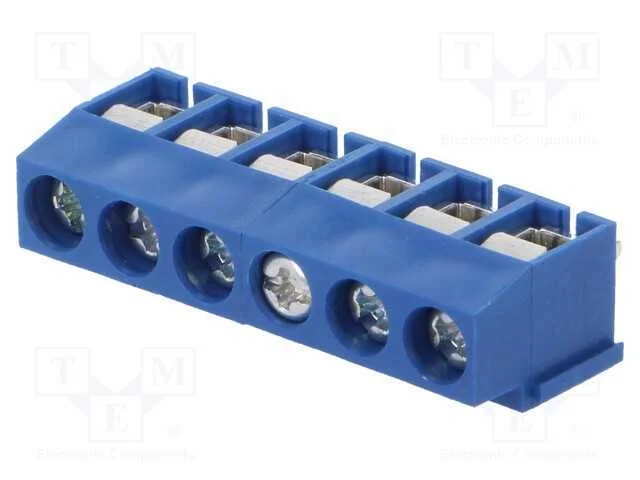 Pcb Bloco Terminal, Angulares 90, 5mm, Faixas: 6, para Pcb, 8a