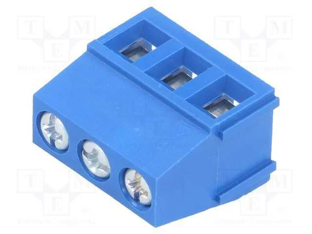 Pcb Bloco Terminal, Angulares 90, 5mm, Faixas: 3, para Pcb, 4mm2