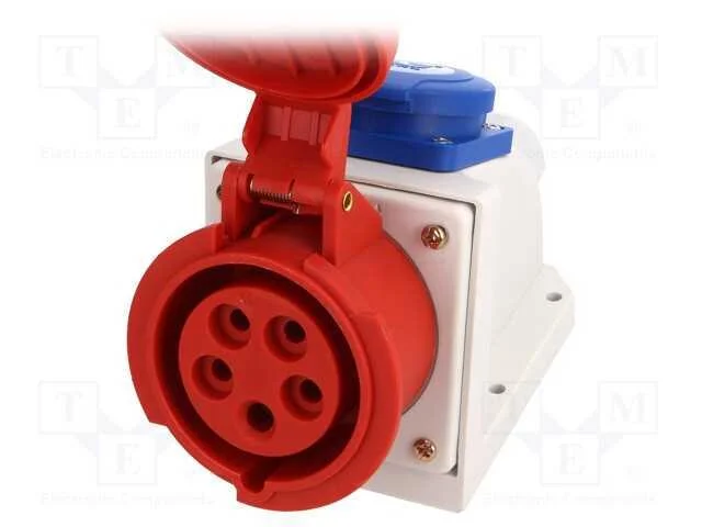 Conector: de alimentação AC 3 fases, tomada, fême.