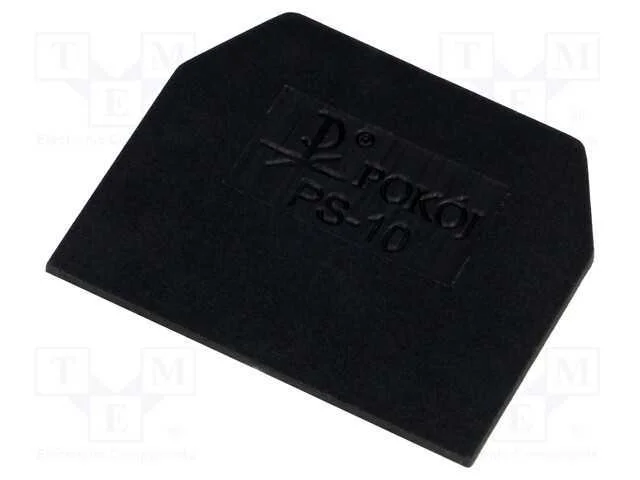 Placa extrema, preta, Larg: 1mm, poliamida, -25÷1.