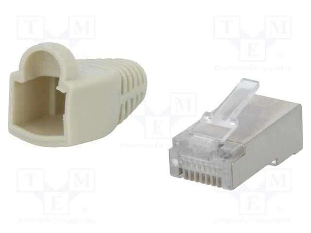 Ficha, RJ45, PIN: 8, Cat: 5e, blindadas,com prote.