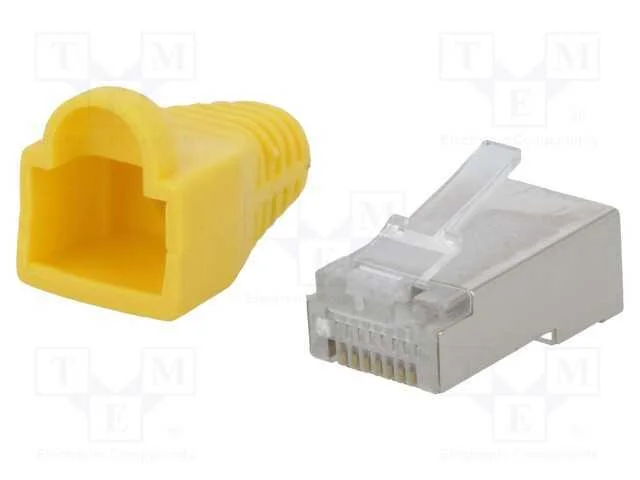 Ficha, RJ45, PIN: 8, Cat: 5e, blindadas,com prote.