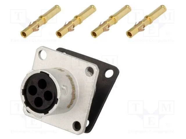 Conector: redondos, RT360, tomada, fêmea, cerrar,.