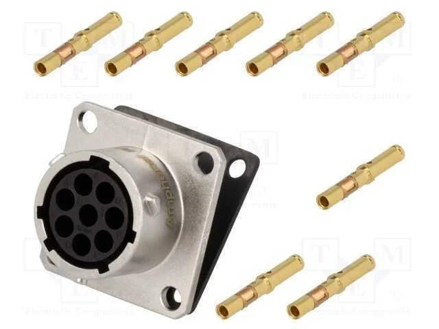 Conector: redondos, RT360, tomada, fêmea, cerrar,.