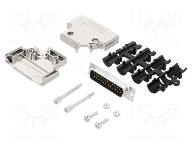 D-Sub, Pin: 25, Ficha, Macho, Angulares 45, Solda, com Cabo