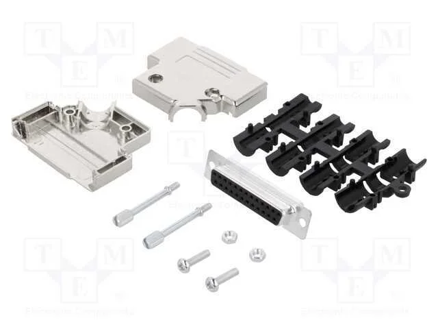 D-Sub, PIN: 25, ficha, fêmea, angulares 45, solda.
