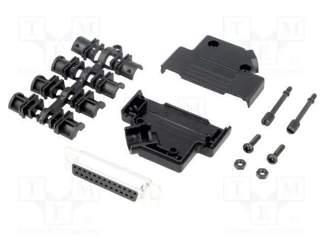 D-Sub, Pin: 25, Ficha, Fêmea, Angulares 45, Solda, com Cabo