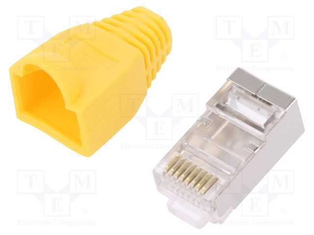Ficha, RJ45, PIN: 8, Cat: 6, blindadas,com protet.