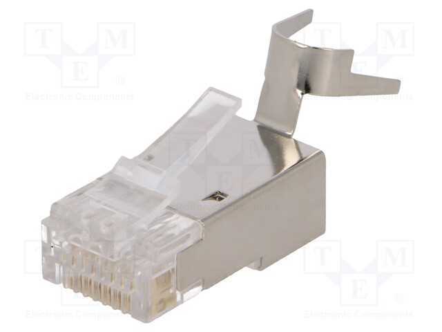 Ficha, RJ45, PIN: 8, Cat: 6a,7,7a,Cat 8.1, blinda.