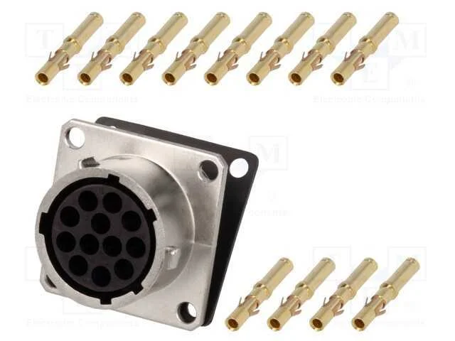 Conector: redondos, RT360, tomada, fêmea, cerrar,.
