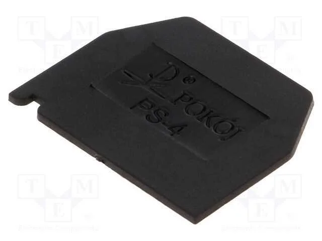 Placa extrema, preta, Larg: 1mm, poliamida, -25÷1.