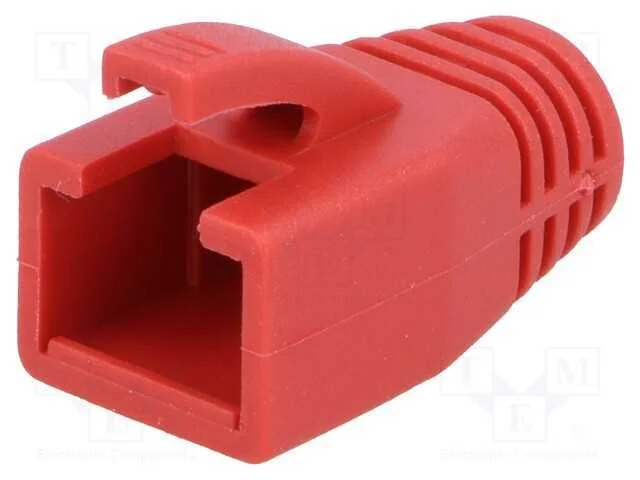 Revestimento de Pino Rj45, 8mm, Vermelho