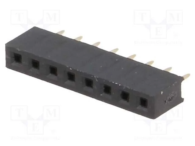 Tomada, pinos, fêmea, PIN: 8, simples, 2mm, THT, .