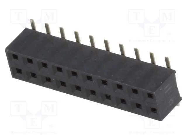 Tomada, pinos, fêmea, PIN: 20, verticais, 2mm, SM.